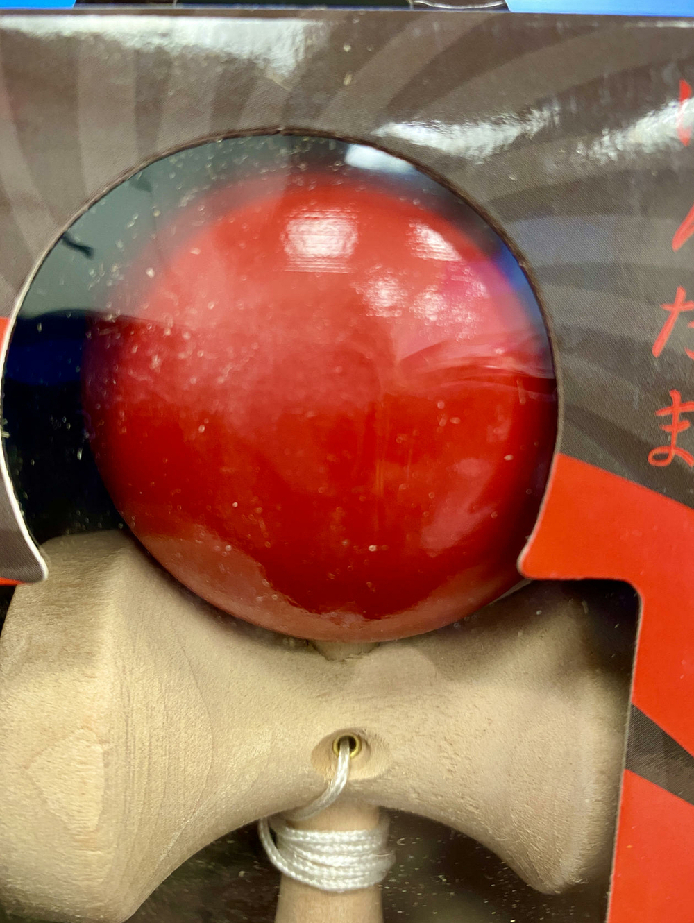 Toysmith Kendama RED Wooden Toy Ball Toss & Catch Skill Game~Japan Tama Ken